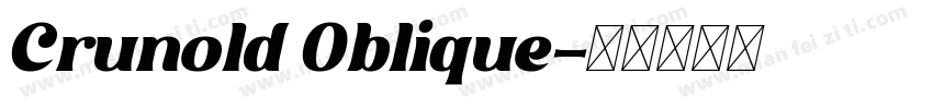 Crunold Oblique字体转换